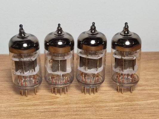 4pcs 6N1P-EV (ECC88 / E88CC / 6922) Soviet double triode tubes / NOS NEW 1979's