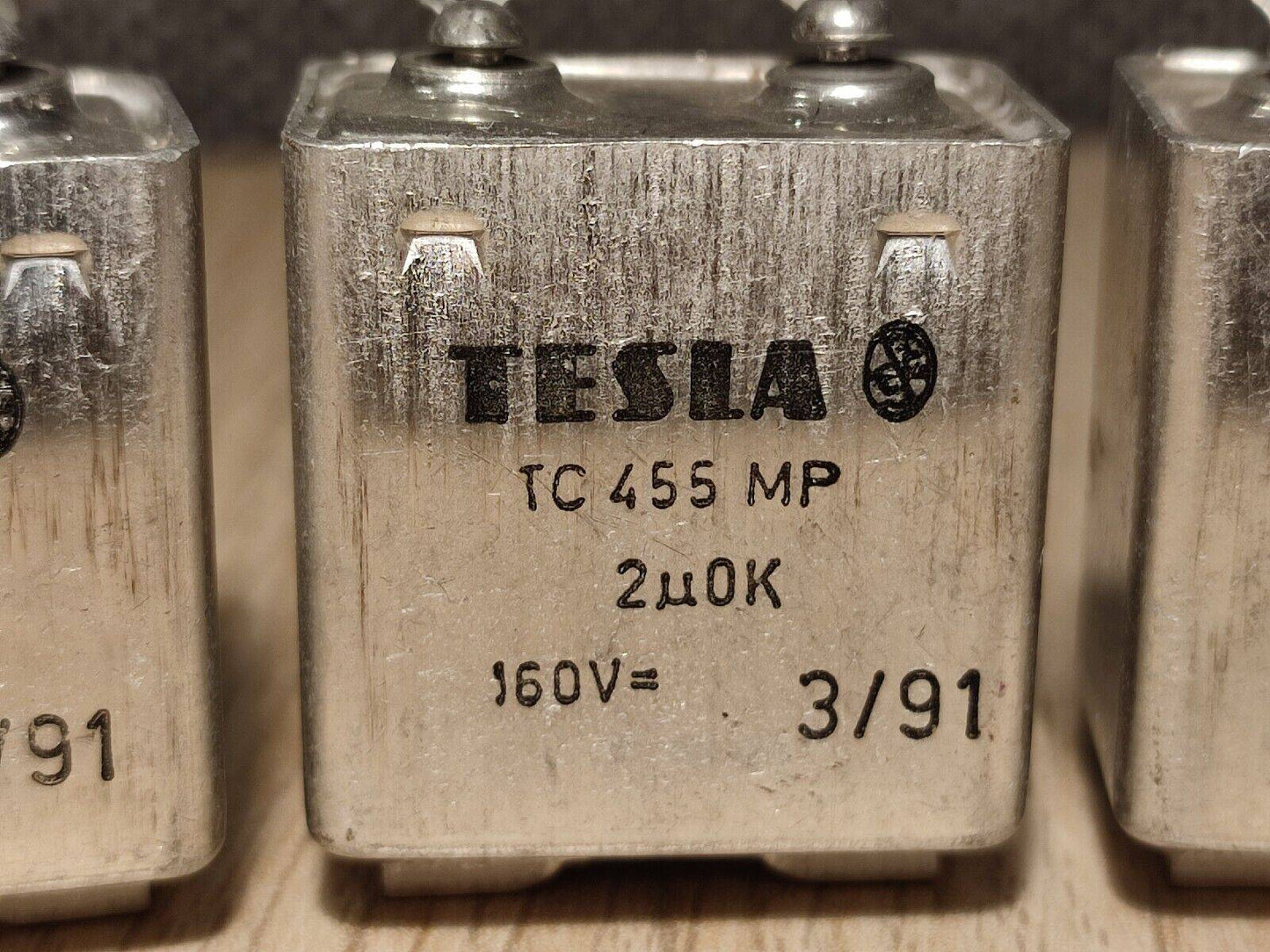 4Pcs LOT  2uF 160V TESLA TC455 MP PAPER IN OIL PIO CAPACITOR 10% 20%