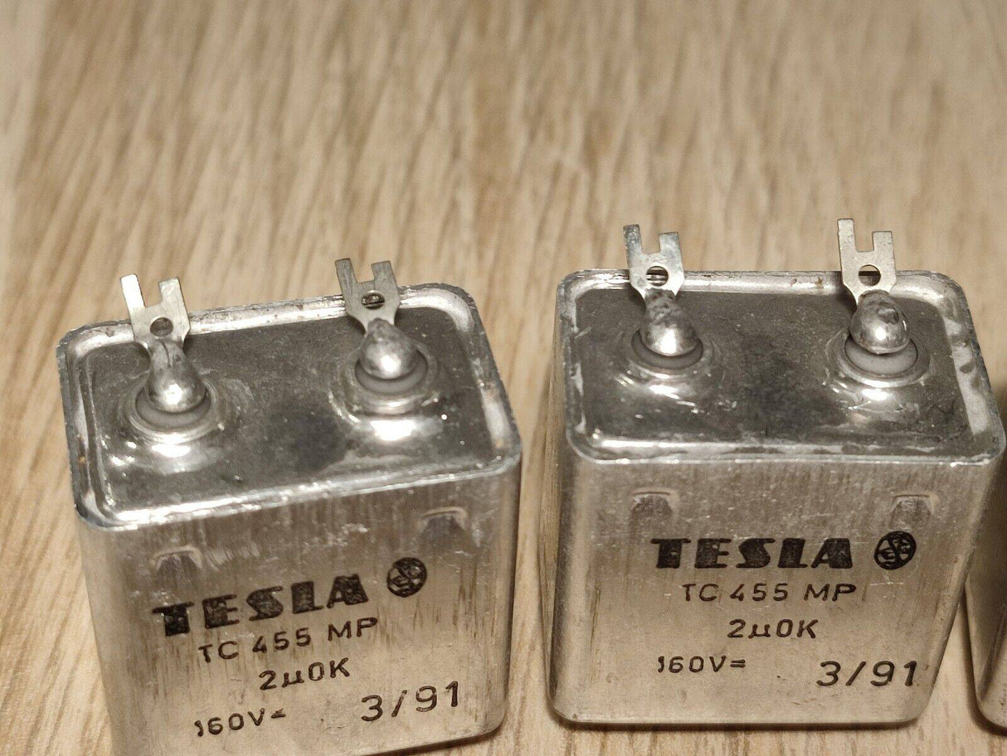4Pcs LOT  2uF 160V TESLA TC455 MP PAPER IN OIL PIO CAPACITOR 10% 20%