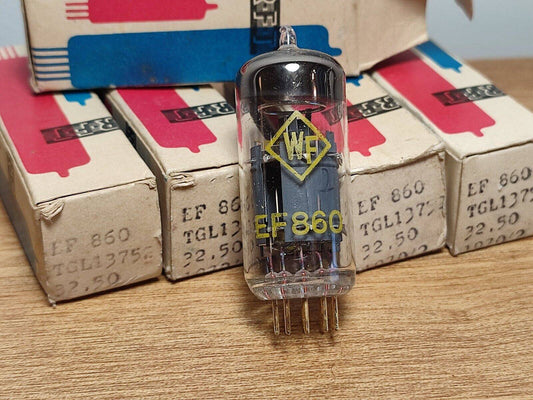 4PCS. LOT EF860 WF RFT STRONG TESTED VACUUM TUBES NOS GOLD PINS = EF800 EF80