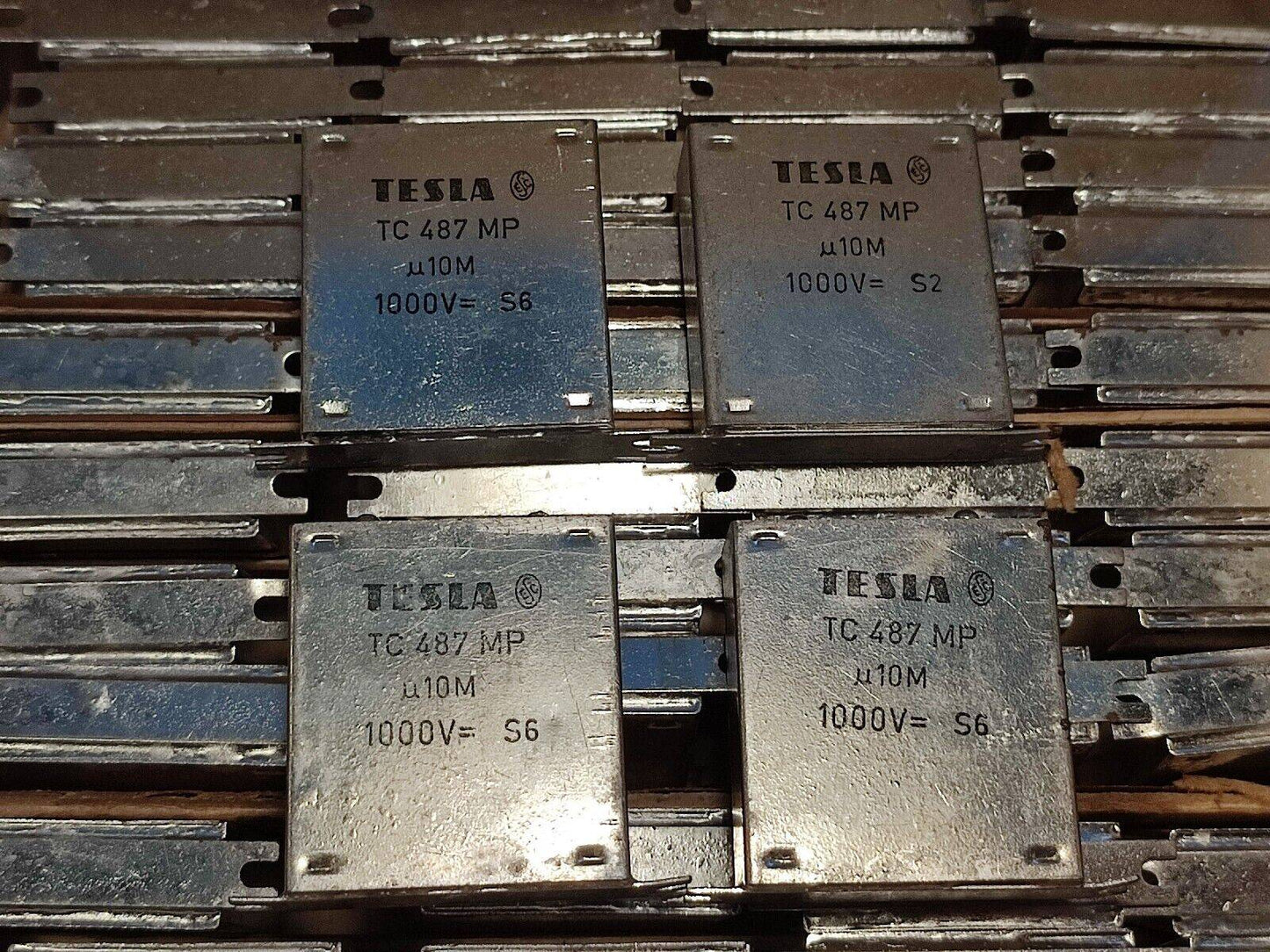 4x 0.1uF 20% 1000 V TESLA TC487 MP PAPER IN OIL PIO CAPACITOR