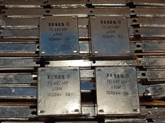 4x 0.1uF 20% 1000 V TESLA TC487 MP PAPER IN OIL PIO CAPACITOR