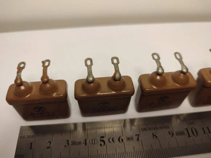 4x 1 uF 10% 300 V RUSSISCHES PAPIER IN ÖL (PIO) AUDIOKONDENSATOR MBGO-1 МБГО-1