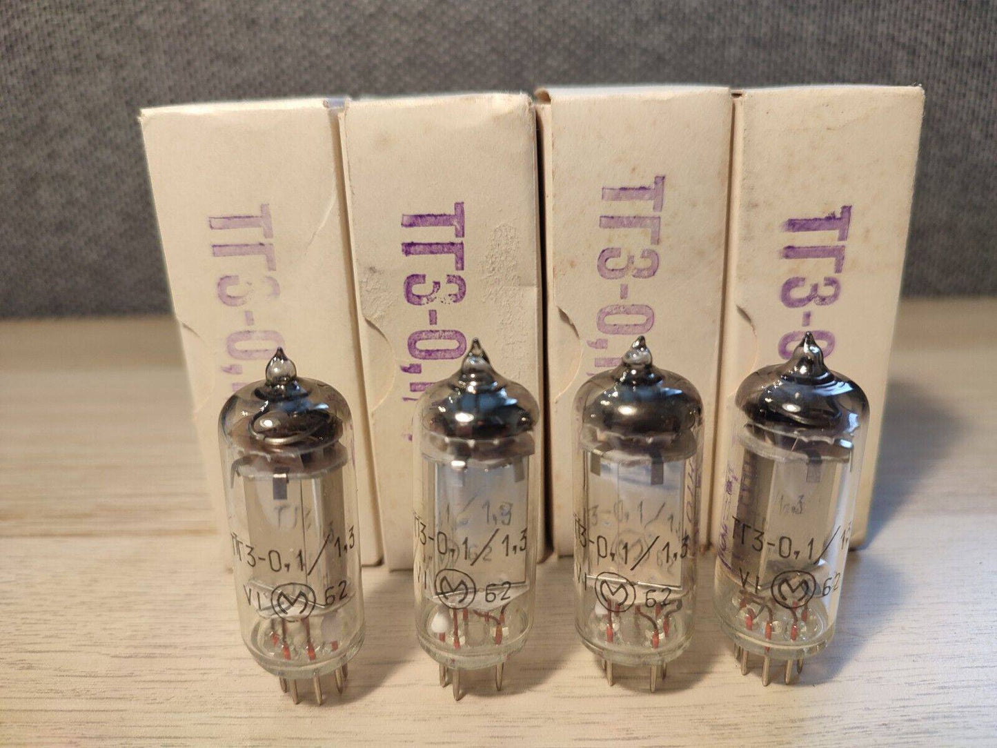 4x Boxed TG3-0.1/1.3 low-power Tubes Soviet TG3-0,1/1,3 USSR NEW NOS