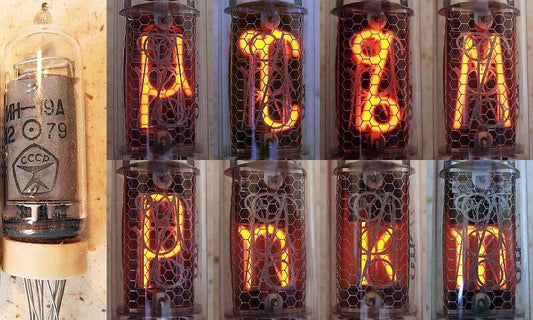 4x IN-19A Tubes Nixie (IN19A NИН-19A) NEW NEW NOS Tested