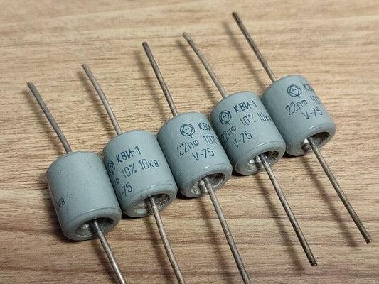5 pcs 22pF 10kV ±10% Ceramic High Voltage Impulse Capacitors KVI-1 / КВИ-1