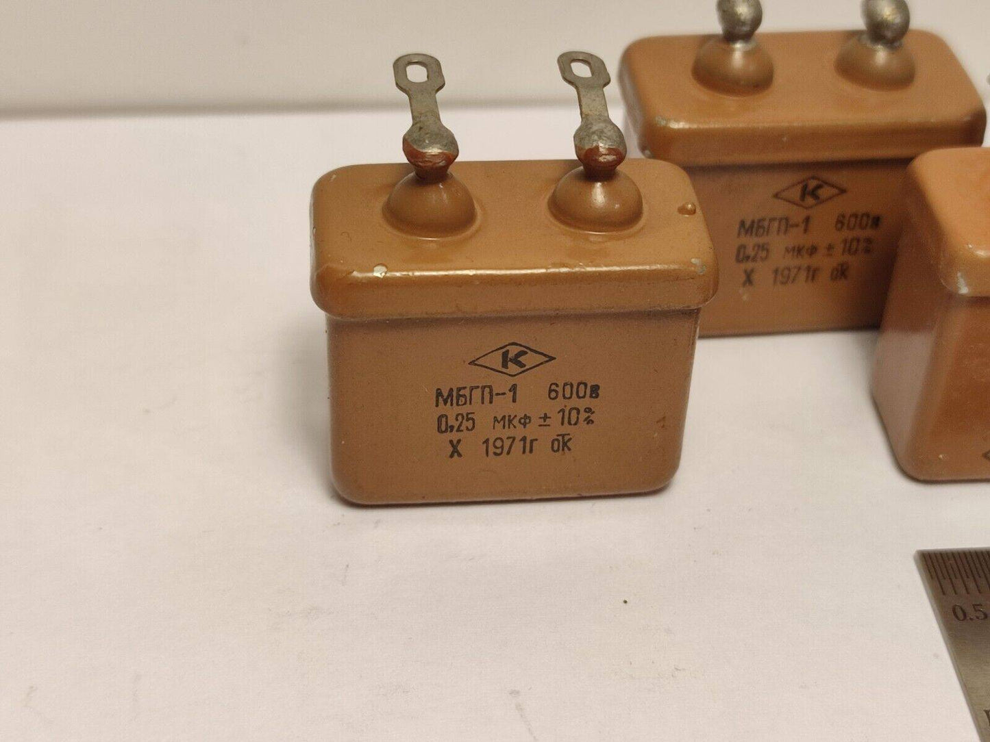5x MBGP-1 600V 0.25UF 5% PIO AUDIO CAPACITORS USSR NOS МБГП-1