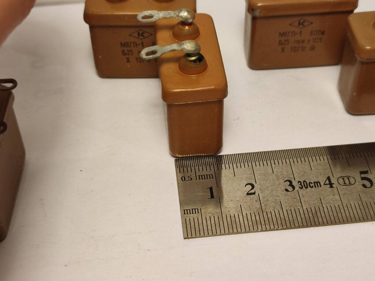 5x MBGP-1 600V 0.25UF 5% PIO AUDIO CAPACITORS USSR NOS МБГП-1