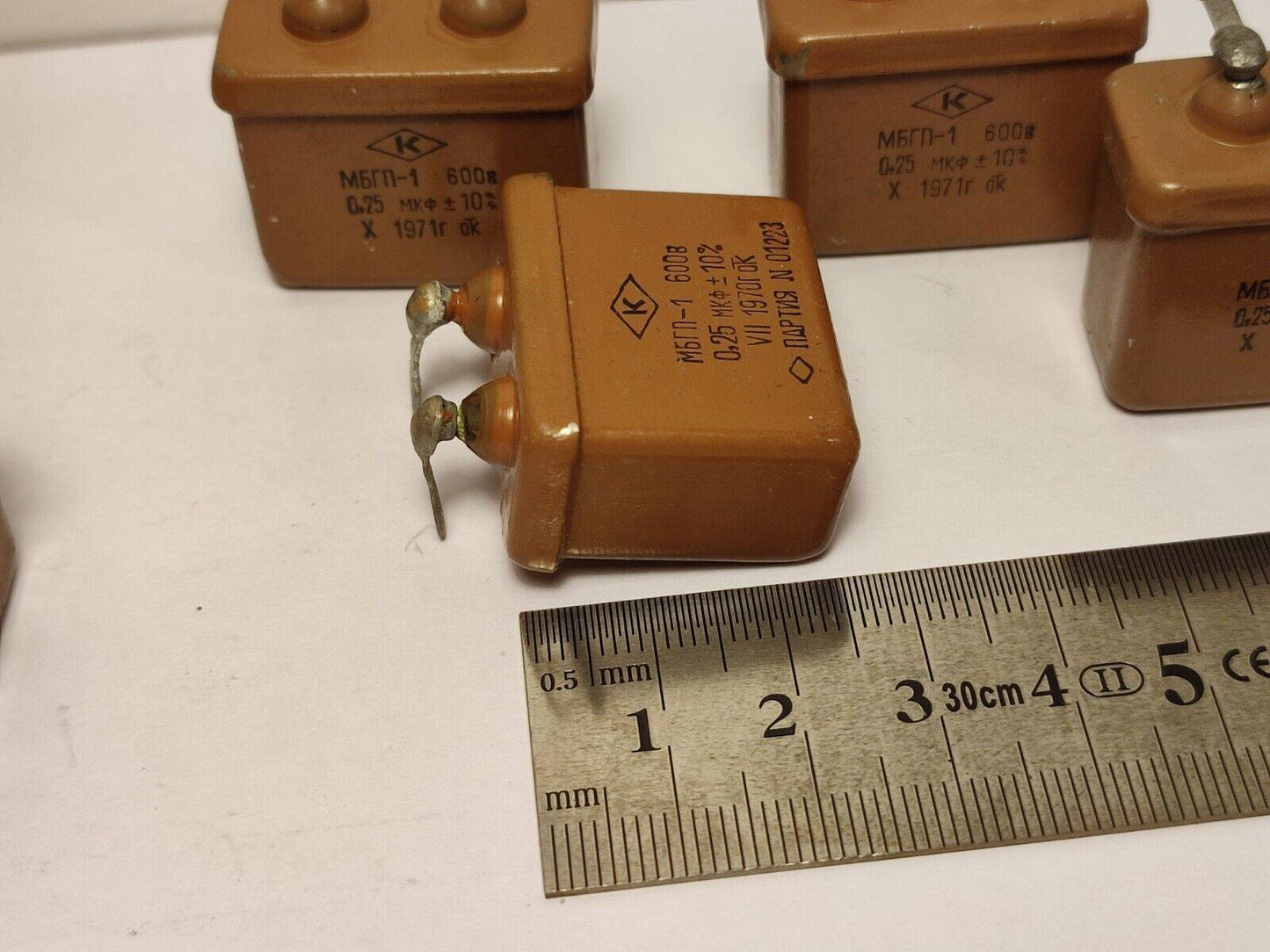 5x MBGP-1 600V 0.25UF 5% PIO AUDIO CAPACITORS USSR NOS МБГП-1