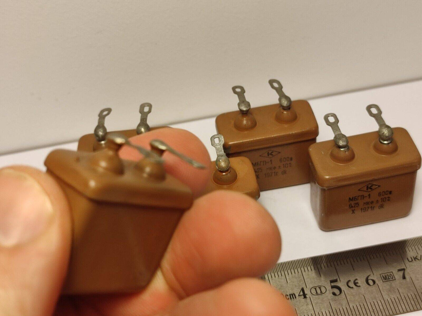 5x MBGP-1 600V 0.25UF 5% PIO AUDIO CAPACITORS USSR NOS МБГП-1