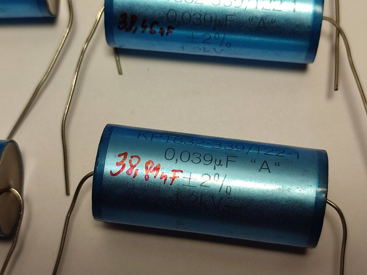 5X Vintage 0.039UF 39nF 1200V 1.2KV 2% Axial Capacitor KP1832 339/122-1 ERO