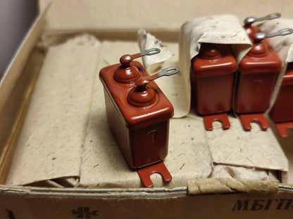 60Pcs Lot MBGP-2 МБГP-2 630V 0.24 uf 10% Capacitor PIO Ussr Soviet Military NOS