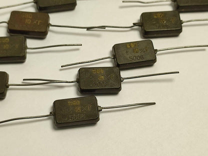 680 pF 500 V 10 % 10er-Packung russische Silber-Glimmer-Kondensatoren KSO-10G КСО-10Г 