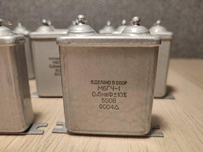 6x Papier MBGCH-1 - 0,5uF 500V PIO Papier in Öl Kondensatoren / NOS