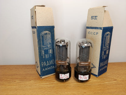 2 x 6P3S Foton 60` 100% MATCHED PAIR STRONG SOVIET TUBE 6L6GT 5881 BOX NEW